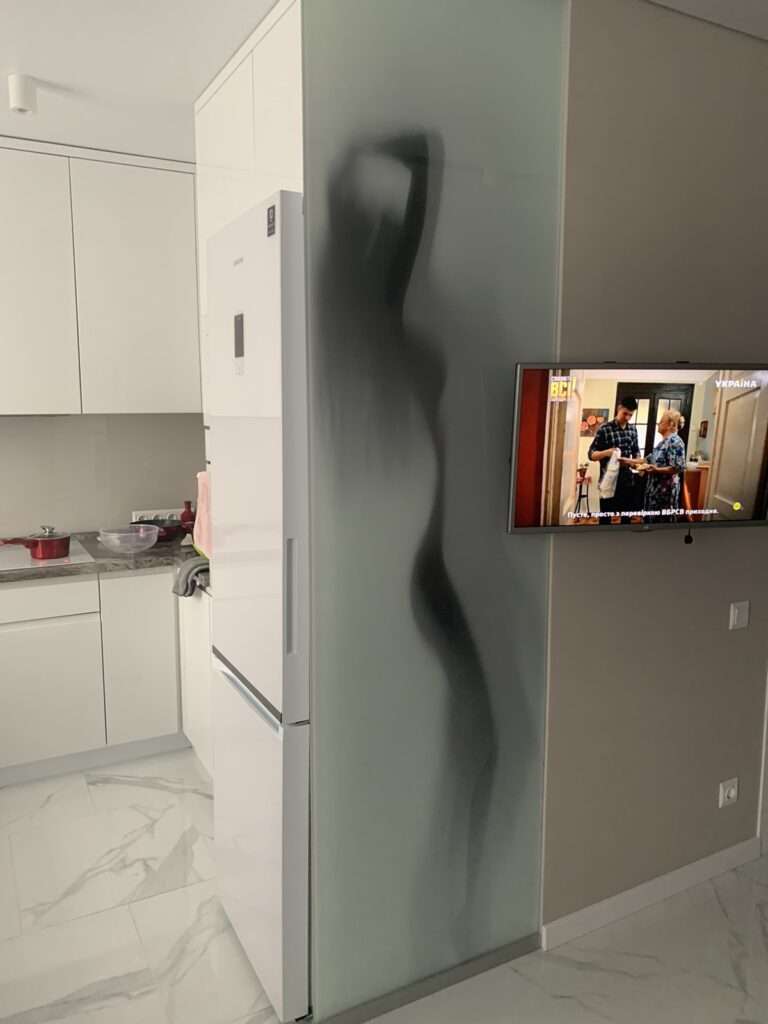 стеклянная перегородка с уф.печатью